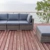OUTFLEXX Loungegruppe, Grau, Polyrattan, 4 Personen, Verstellbare Sitzflächen, Wasserfeste Kissenbox -Gartenmöbel Geschäft 1 18363 BOX.jpg