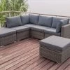 OUTFLEXX Loungemöbel-Set, Grau, Polyrattan, 6 Personen, Verstellbare Sitzflächen, Wasserfeste Kissenbox -Gartenmöbel Geschäft 1 18364 BOX.jpg