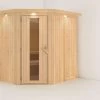 KARIBU Systemsauna Saja, Fichtenholz 68mm, Eckeinstieg, Ca. 2,7m² -Gartenmöbel Geschäft 1 18461 5.jpg