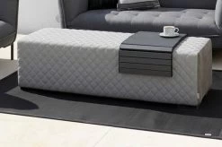 OUTFLEXX Cozy Loungebank, Flanelle, Alu/Sunbrella, 148 X 50 X 42 Cm