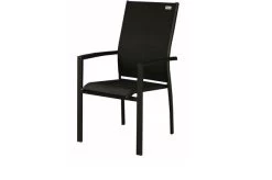 DOPPLER Expert Sessel, Anthrazit/schwarz, Alu/Textilene, 56 X 63 X 100 Cm, Stapelbar