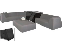 OUTFLEXX Premium Abdeckhaube, Für 2-Sitzer, Z.B. 18523, Schwarz, 138 X 104 X 72 Cm, Wasserbeständig