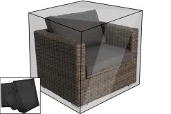 OUTFLEXX Premium Abdeckhaube, Für TheBox Sessel 18362-5, Schwarz, 97x82x68 Cm, Wasserbeständig