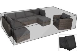 OUTFLEXX Premium Abdeckhaube, Für Lounge, Z.B. 18365-BOX, Schwarz, 310x180x68 Cm, Wasserbeständig