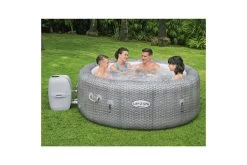 BESTWAY Lay-Z-Spa Honolulu AirJet Whirlpool, Grau (Rattanoptik), TriTech, Ø196x71cm