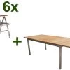 STERN Cardiff Esstischgruppe, Silber/silbergrau, Edelstahl/FSC-Teak, Tisch 200/300 X 100 Cm, 6 Multipositionssessel -Gartenmöbel Geschäft 1 19741.jpg