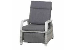 SIENA GARDEN Corido Relaxsessel, Ice Grey, Alu / Gardino®-Geflecht, 73x87x103 Cm, Verstellbar