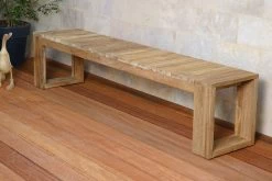 OUTFLEXX Anok Bank, Natur, Recycled FSC®-Teak, 200x40x45cm -Gartenmöbel Geschäft 1 20300.jpg