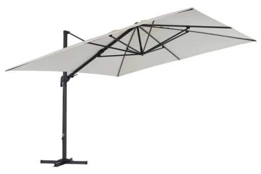 OUTFLEXX Ampelschirm, Anthrazit/creme, Alu/Polyester, 350x350cm, Inkl. Plattenständer 4 OUTFLEXX Ampelschirm, Anthrazit/creme, Alu/Polyester, 350x350cm, Inkl. Plattenständer -Gartenmöbel Geschäft 1 20362.jpg