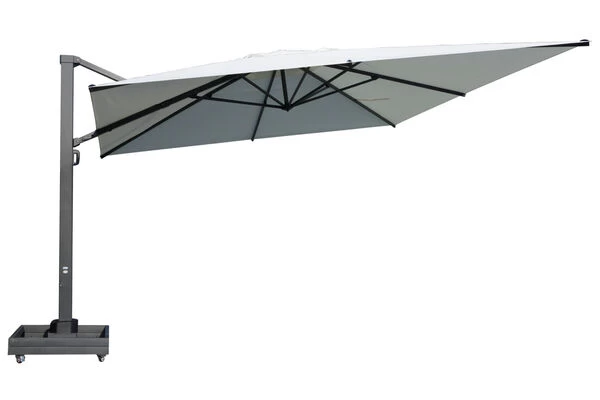 OUTFLEXX Ultimate XL Ampelschirm, Anthrazit/creme, Alu/Spuncrylic®, 450x450cm, Inkl. Befüllbarem Schirmständer 3 OUTFLEXX Ultimate XL Ampelschirm, Anthrazit/creme, Alu/Spuncrylic®, 450x450cm, Inkl. Befüllbarem Schirmständer