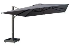 OUTFLEXX Ultimate XL Ampelschirm, Anthrazit/grau, Alu/Spuncrylic®, 450x450cm, Inkl. Befüllbarem Schirmständer