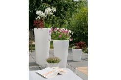 8-SEASONS Shining Classic Pot XL Pflanzgefäß, Weiß, Polyethylen, 49x100cm, Indoor & Outdoor