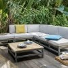 OUTFLEXX Ecklounge, Anthrazit, Alu/Akazie, 5 Personen, Inkl. Polster In Grau, Tisch 80 X 80 Cm Und Hocker -Gartenmöbel Geschäft 1 21016.jpg