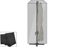 OUTFLEXX Premium Abdeckhaube Größe M Für Sonnenschirme Bis Ø350cm, Schwarz, Wasserbeständig, Ø61x272cm