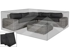OUTFLEXX Premium Abdeckhaube Für Lounge, Z.B. 20822/ 20790/ 20907, 270x270x63cm, Wasserbeständig, Schwarz