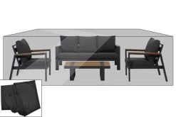 OUTFLEXX Premium Abdeckhaube Für Lounge, Z.B. 21034/ 18927, 400x200x65cm, Wasserbeständig, Schwarz