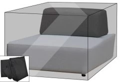 OUTFLEXX Premium Abdeckhaube Für Lounge-Element, Z.B. Maui Lounge, 107x107x65cm, Wasserbeständig, Schwarz