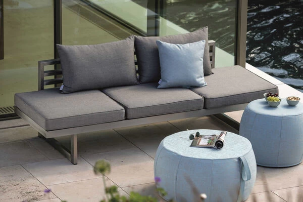 STERN New Holly Lounge/Liege, Silber/schiefergrau, Edelstahl, 216x77x68 Cm, Inkl. Polster Schiefergrau 3 STERN New Holly Lounge/Liege, Silber/schiefergrau, Edelstahl, 216x77x68 Cm, Inkl. Polster Schiefergrau