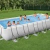 BESTWAY Power Steel Pool Komplett-Set, Grau, TriTech, 640x274x132cm, Mit Sandfilter, Leiter, Abdeckplane