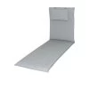 DOPPLER Lyra Liegenauflage, Hellgrau, Baumwolle/Polyester, 200x60x7cm, Inkl. Befestigungsbänder Und Kopfkissen