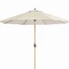 DOPPLER Alu Wood Mittelstockschirm, Natur, Alu/Polyester, 350cm, Mit Kurbel, Holzoptik