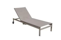 OUTFLEXX Rollliege, Silber, Edelstahl/Textilene,mit Verstellbarer Rückenlehne, 212x71x36cm