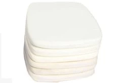 OUTFLEXX 6er-Set Sitzkissen Für Esstischgarnituren, Creme-weiß, Wasserabweisend