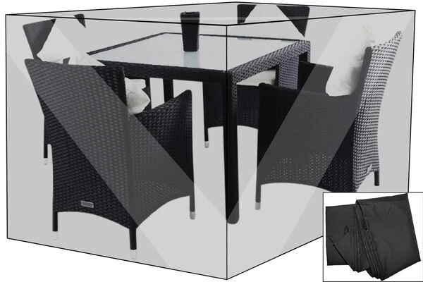 OUTFLEXX Premium Abdeckhaube Für Esstischgarnituren, Schwarz, 178x124x83cm, Wasserbeständig 3 OUTFLEXX Premium Abdeckhaube Für Esstischgarnituren, Schwarz, 178x124x83cm, Wasserbeständig