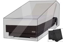 OUTFLEXX Premium Abdeckhaube Für Sonnenliege: 200x80cm, Schwarz, Wasserbeständig