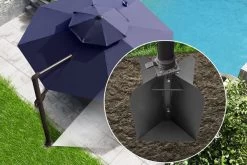 OUTFLEXX Bodenanker XXL Für Ampelschirme, Anthrazit, Pulverbesch. Stahl, 50x50x63 Cm, Zum Einbetonieren -Gartenmöbel Geschäft 21594 01.jpg