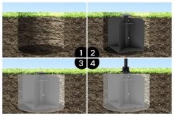 OUTFLEXX Bodenanker XXL Für Ampelschirme, Anthrazit, Pulverbesch. Stahl, 50x50x63 Cm, Zum Einbetonieren -Gartenmöbel Geschäft 21594 02.jpg
