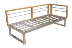 OUTFLEXX Ecklounge, Natur/grau, Edelstahl/Teak/Keramik, 5 Personen, Inklusive Sessel Und Multifunktionstisch 100 X 70 Cm, Lehne Links -Gartenmöbel Geschäft 21650 4.JPG
