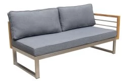 OUTFLEXX Ecklounge, Natur/grau, Edelstahl/Teak/Keramik, 5 Personen, Inklusive Sessel Und Multifunktionstisch 100 X 70 Cm, Lehne Links -Gartenmöbel Geschäft 21650 6.jpg