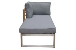 OUTFLEXX Ecklounge, Natur/grau, Edelstahl/Teak/Keramik, 5 Personen, Inklusive Sessel Und Multifunktionstisch 100 X 70 Cm, Lehne Links -Gartenmöbel Geschäft 21652 11.JPG