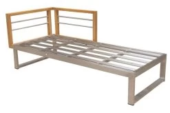 OUTFLEXX Lounger, Natur / Grau, FSC-Teak / Edelstahl / Olefin, 165x74x64 Cm, Armlehne Beidseitig Montierbar -Gartenmöbel Geschäft 21652 4.JPG 2