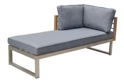 OUTFLEXX Ecklounge, Natur/grau, Edelstahl/Teak/Keramik, 5 Personen, Inklusive Sessel Und Multifunktionstisch 100 X 70 Cm, Lehne Links -Gartenmöbel Geschäft 21652 9.jpg
