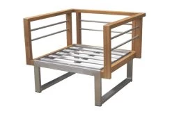 OUTFLEXX Sessel, Natur / Grau, FSC-Teak / Edelstahl / Olefin, 79x74x64 Cm -Gartenmöbel Geschäft 21654 4.JPG