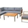 OUTFLEXX Ecklounge, Natur/grau, Edelstahl/Teak, 5 Personen, Inklusive Sessel Und Multifunktionstisch 100 X 70 Cm, Lehne Links -Gartenmöbel Geschäft 21661 1.jpg