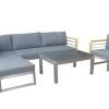 OUTFLEXX Ecklounge, Natur/grau, Edelstahl/Teak/Keramik, 5 Personen, Inklusive Sessel Und Multifunktionstisch 100 X 70 Cm, Lehne Links -Gartenmöbel Geschäft 21662 1.jpg