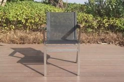 OUTFLEXX Stapelsessel, Schwarz, FSC-Teak / Edelstahl / Textilene, 60x56x85 Cm, Modernes Design -Gartenmöbel Geschäft 21672 6.JPG