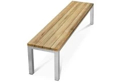 OUTFLEXX Classic Bank, Silber/natur, Edelstahl/recycled FSC-Teak, 200 X 40 X 45 Cm -Gartenmöbel Geschäft 21707 4.jpg