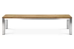 OUTFLEXX Classic Bank, Silber/natur, Edelstahl/recycled FSC-Teak, 200 X 40 X 45 Cm -Gartenmöbel Geschäft 21707 6.jpg