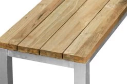 OUTFLEXX Classic Bank, Silber/natur, Edelstahl/recycled FSC-Teak, 200 X 40 X 45 Cm -Gartenmöbel Geschäft 21707 7.jpg