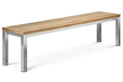 OUTFLEXX Classic Bank, Silber/natur, Edelstahl/recycled FSC-Teak, 200 X 40 X 45 Cm -Gartenmöbel Geschäft 21707 8.jpg