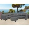 OUTFLEXX Ecklounge, Anthrazit Matt/dunkelgrau, Alu/Spuncrylic, 5-tlg., Tisch 68x68cm, 6-7 Pers -Gartenmöbel Geschäft 21800 1.jpg