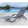 LECO Sonnenliege, Grau, Aluminium/Textilene