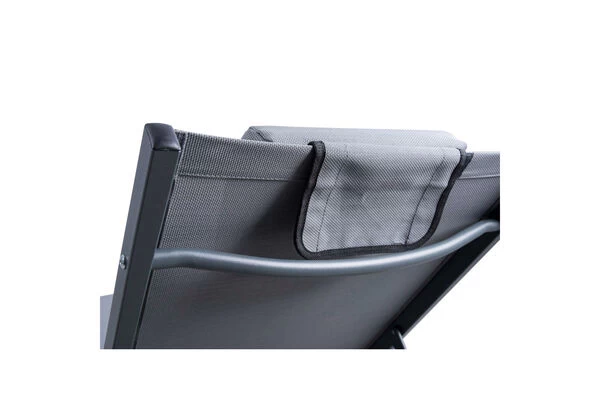 LECO Sonnenliege, Grau, Aluminium/Textilene 4 LECO Sonnenliege, Grau, Aluminium/Textilene – Bild 2