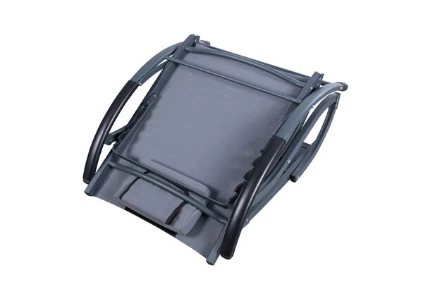 LECO Sonnenliege, Grau, Aluminium/Textilene 5 LECO Sonnenliege, Grau, Aluminium/Textilene – Bild 3