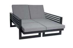 STERN Holly Dining-Bank/Liege, Anthrazit, Aluminium, 216x80x73 Cm, Inkl. Polster Grau Meliert -Gartenmöbel Geschäft 21890 3.jpg