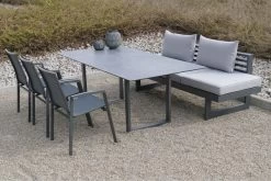 STERN Holly Dining-Bank/Liege, Anthrazit, Aluminium, 216x80x73 Cm, Inkl. Polster Grau Meliert -Gartenmöbel Geschäft 21890 7.jpg